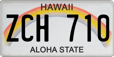 HI license plate ZCH710