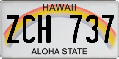HI license plate ZCH737