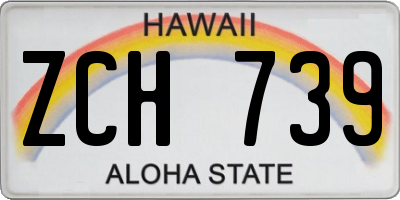 HI license plate ZCH739