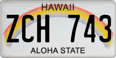 HI license plate ZCH743