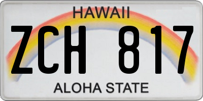 HI license plate ZCH817