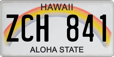 HI license plate ZCH841