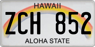 HI license plate ZCH852