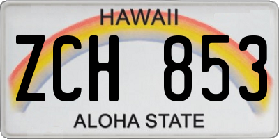 HI license plate ZCH853