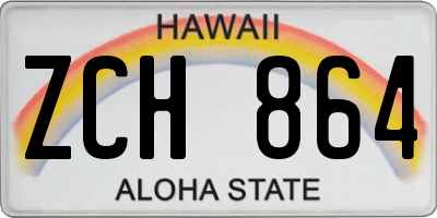 HI license plate ZCH864