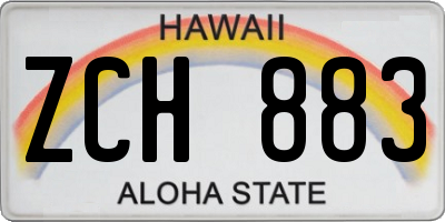 HI license plate ZCH883