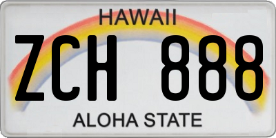 HI license plate ZCH888