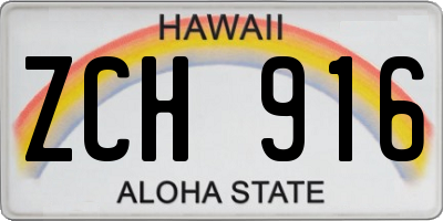 HI license plate ZCH916