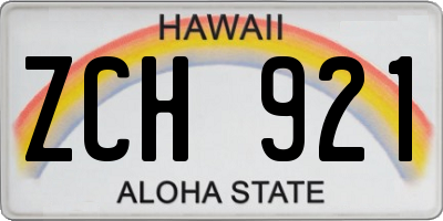 HI license plate ZCH921