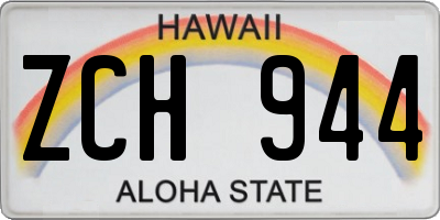 HI license plate ZCH944