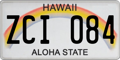 HI license plate ZCI084