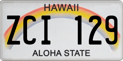 HI license plate ZCI129