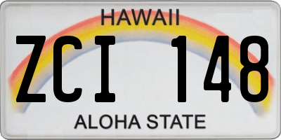 HI license plate ZCI148