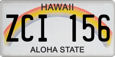 HI license plate ZCI156