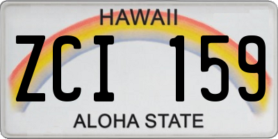 HI license plate ZCI159