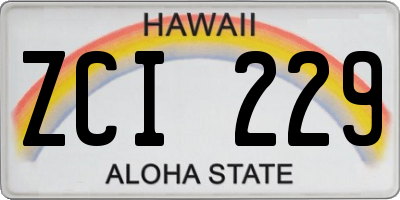 HI license plate ZCI229