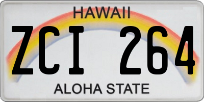HI license plate ZCI264
