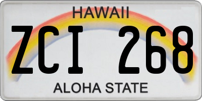 HI license plate ZCI268
