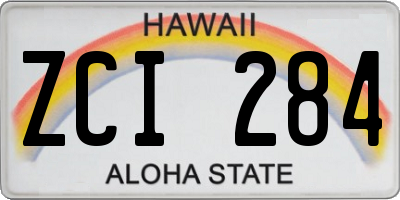 HI license plate ZCI284