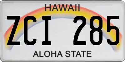 HI license plate ZCI285
