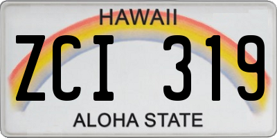 HI license plate ZCI319
