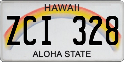 HI license plate ZCI328