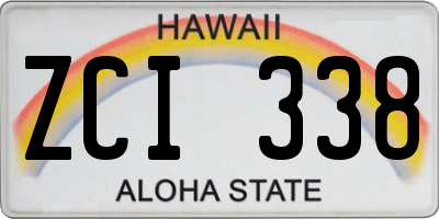 HI license plate ZCI338