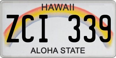 HI license plate ZCI339