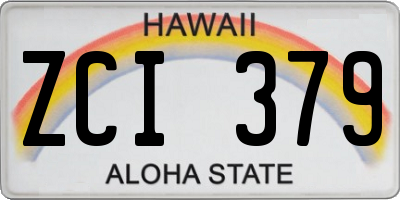 HI license plate ZCI379