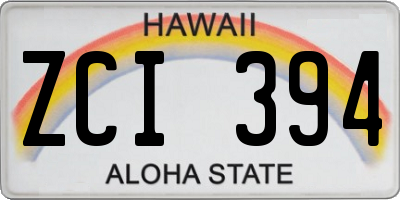 HI license plate ZCI394