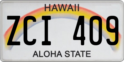 HI license plate ZCI409