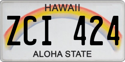 HI license plate ZCI424