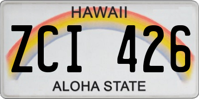 HI license plate ZCI426