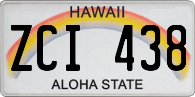 HI license plate ZCI438