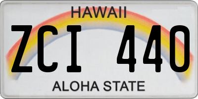 HI license plate ZCI440