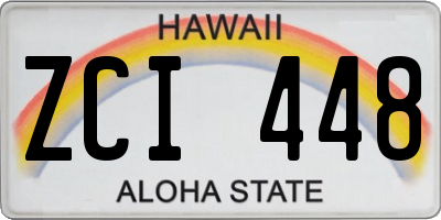 HI license plate ZCI448