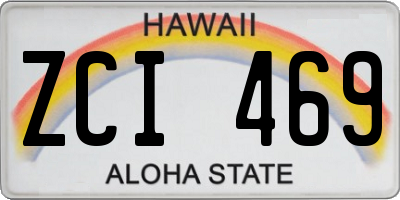 HI license plate ZCI469