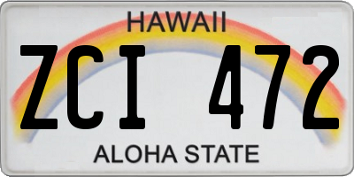 HI license plate ZCI472