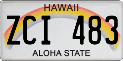 HI license plate ZCI483