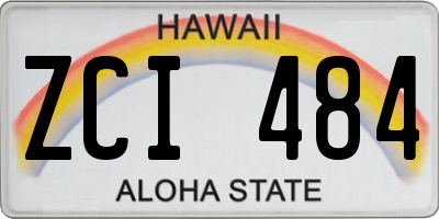 HI license plate ZCI484