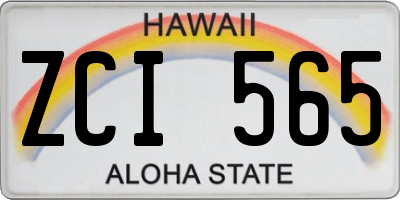 HI license plate ZCI565