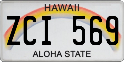 HI license plate ZCI569