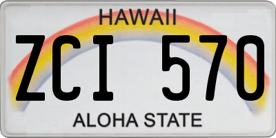 HI license plate ZCI570