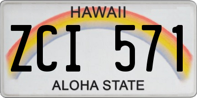 HI license plate ZCI571
