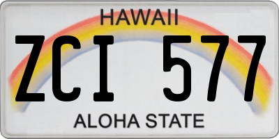 HI license plate ZCI577