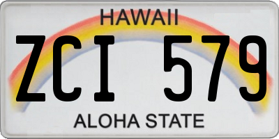 HI license plate ZCI579