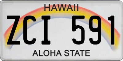 HI license plate ZCI591
