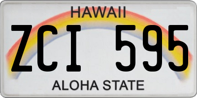 HI license plate ZCI595