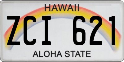 HI license plate ZCI621
