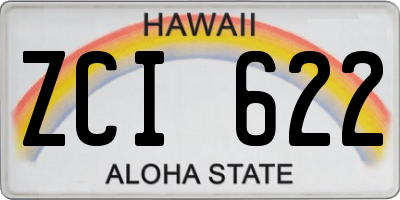 HI license plate ZCI622